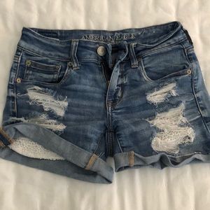 AE denim shorts